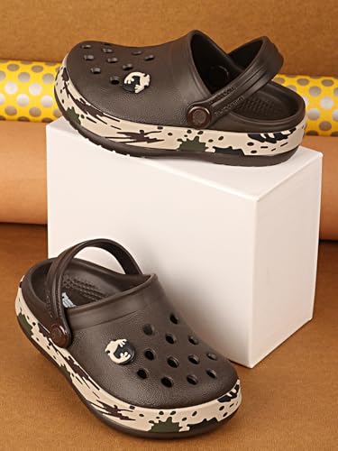 Image of URJO Splash Kid's Clogs /Sandals with Adjustable Back Strap Ultra Soft & Flexibility Anti Skid Comfortable Waterproof Daily Mules Clogs /Sandals Boy's & Girl's