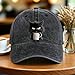 Feral but Fashionable–cat Hat Edition, Grumpy Cat Coffee Cap, Cotton Snapback Baseball Cap，Unisex Adjustable Frownster Cat Hat (US, Alpha, Medium, Large, E)