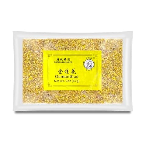 Dried Osmanthus Flower Bud, Gui Hua Tea, 金桂花,Herb Loose Leaf, Dried Osmanthus Flowers for Flavor Teas, Desserts, Food and Baking, 2 Oz (57 g) - 1 Pack Cover