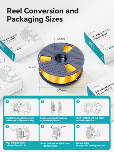 Image of SUNLU Silk PLA Plus Filament 4kg Bundle,Shiny Silk Surface PLA+ 3D Printer Filament 1.75mm ±0.02mm,Glossy 3D Printing Filament,Good Vacuum Packaging,1kg Spool,4 Packs.(Silver+Light Gold+Blue+Red)