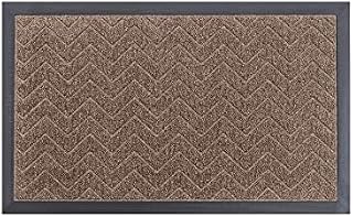 Amazon Brand - Umi Heavy Duty Door Mat, Rubber Door Mats Outdoor & Indoor, Washable Welcome Mat, Durable Outdoor Mats For Front Door, Grey, 45x75cm
