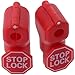 SHUATI 50Pcs Peg Hook Stop Lock, 6mm Useful Security Lock, Portable Pegboard Hook Lock, Durable Plastic Anti-Theft Locks for Retail Shop, Red