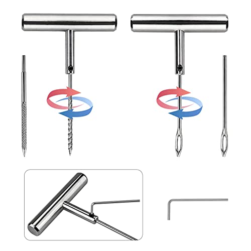 VonLux Reifen Reparatur Set Reifenreparaturset 42tlg Auto Reifen Reparaturset, Flicken Satz, Autoreifen Flickzeug Pannenset für PKW, Motorrad, LKW, ATV, Traktor usw.