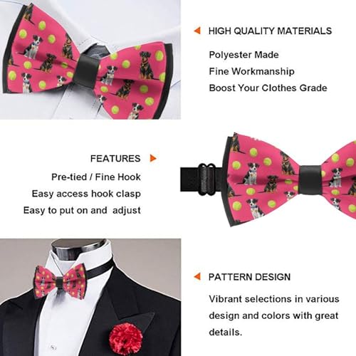 Supdreamc Men’s Pre-Tied Bow Tie Adjustable Neck Band Formal & Casual for Wedding Banquet Graduation3