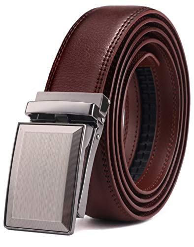 Belt For Men,Bulliant Men's Click Ratchet Belt Of Genuine Leather,Trim To Fit