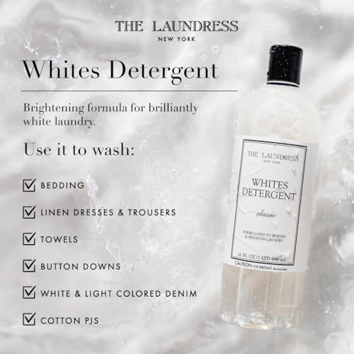 The Laundress Whites Detergent, Concentrated Laundry Detergent Liquid, Whiten & Brighten Clothes, Tough on Stains, Classic Scent, 32 oz. by The Laundress - Image 3