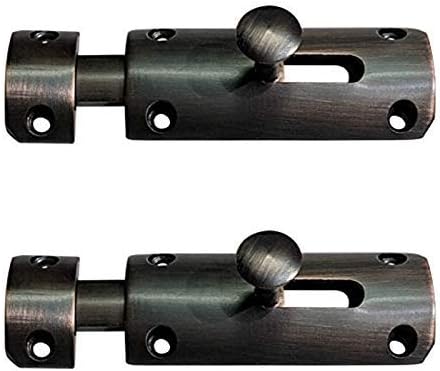 Adonai Hardware Agag Brass Latch Surface Bolt - 2.70", Oil Rubbed Bronze (Supplied as 2 Pieces per Pack)