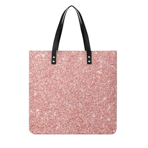 Sac à main paillettes roses brillant et spacieux format cabas