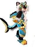 Kemono Eyes Tiger Fish Plantigrade Bodysuit Fursuit Fullsuit Teen Costumes Child Full Furry Husky Wolf Dog Fox Cat Suit Furries Anime Digitigrade Costume Bent Legs
