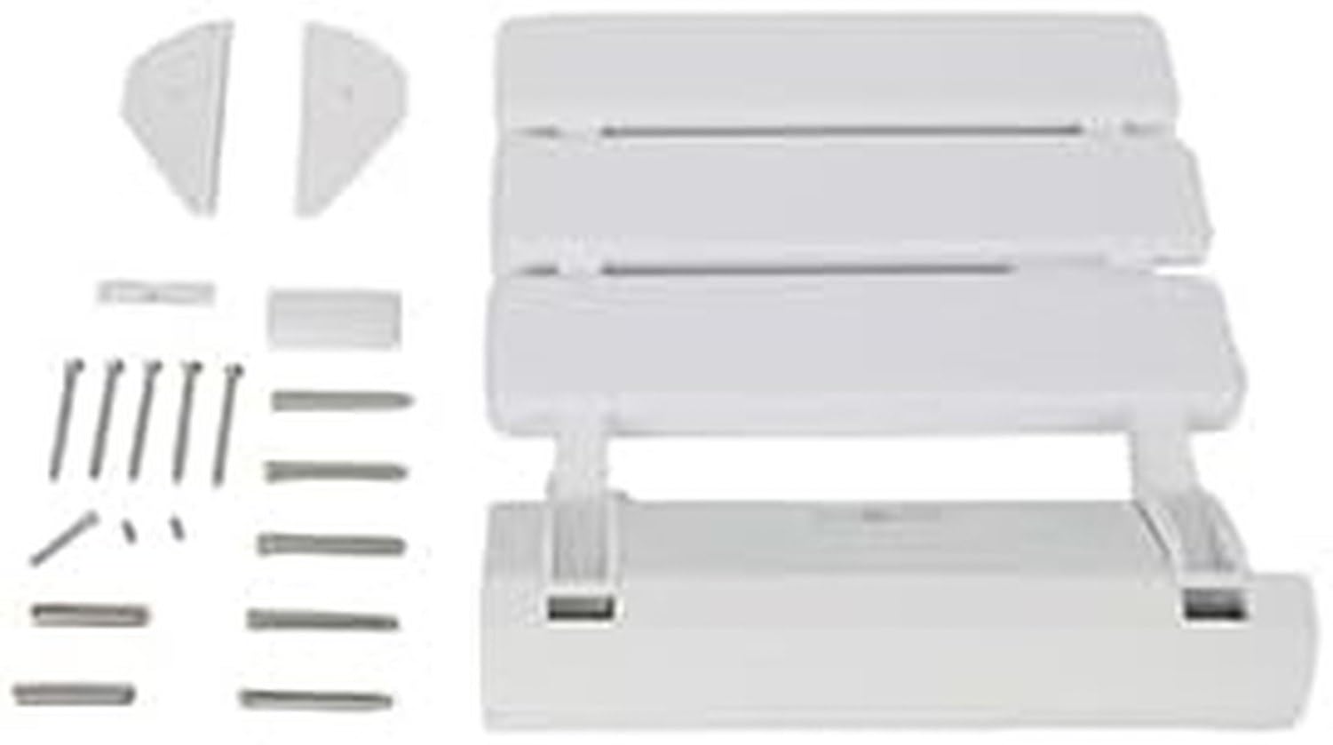 Asiento de Ducha Abatible Plegable con Respaldar, Alza Inodoro Banco de Bañera con Soporte de Pared y Reposapiés, Sillón Antideslizante Portátil Resistente al Agua para Ducha y Sauna, Máx. 150kg