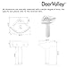 DeerValley White Triangle Corner Pedestal Sink with Overflow, Space-Saving Ceramic Bathroom Sink for Small Spaces and Corner Installation