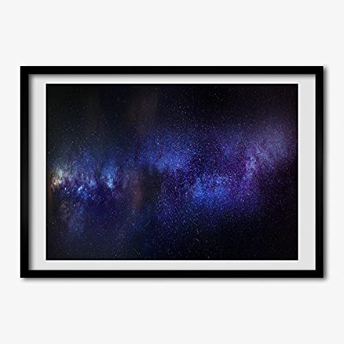 Cadre photo affiche 70x50 cm La Voie Lactée tableau cadre en bois déco moderne
