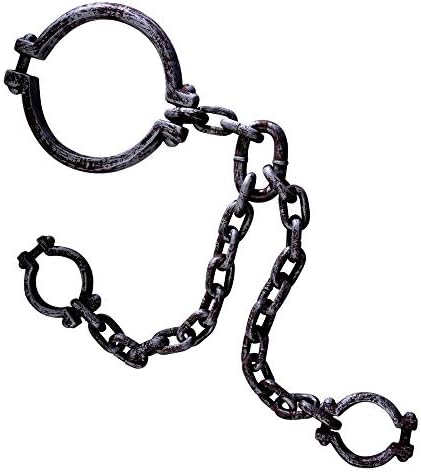 Neck/wrist Shackles Realistic Look Accessory For Prisoner Convict Jail Fancy