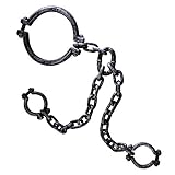 Widmann 1919N - Hand- und Halsfessel, in Metalloptik, Sträfling, Gauner, Ausbrecher, Kostüm, Accessoire, Karneval, Mottoparty