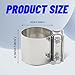 PACLVIO Exhaust Clamp, Exhaust Pipe Clamp, 4.0'' Butt Joint Stainless Steel Clamp Band, Universal Car Accessories Widening Clamp Butt Joint Exhaust Clamp Replacement for Exhaust Pipe (4 Inch)