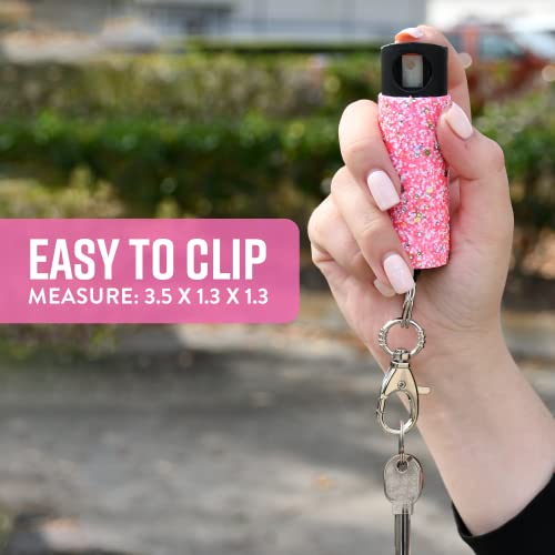 Guard Dog Security Bling it On Pepper Spray, Keychain with Safety Twist Top, Mini and Easy Carry, Lightweight and Fashionable, Maximum Police Strength OC Spray, 16 Feet Range - Thumbnail 2