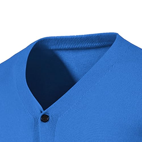 Men's V Neck Button Knitted Cardigan Long Sleeve Pockets Men Knit Sweater Lightweight Vintage Cardigan Sweaters2