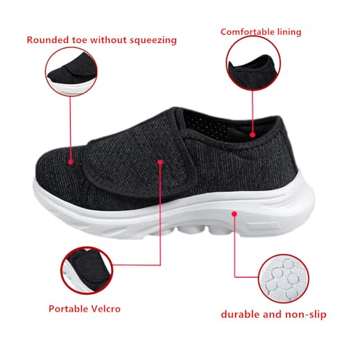 MGGMOKAY Womens Walking Shoes Diabetic Shoes Adjustable Slip-On Walking Shoes3
