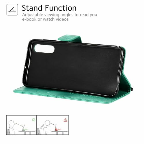 Housse cuir Samsung Galaxy A25 5G rouge finition premium papillon - 5