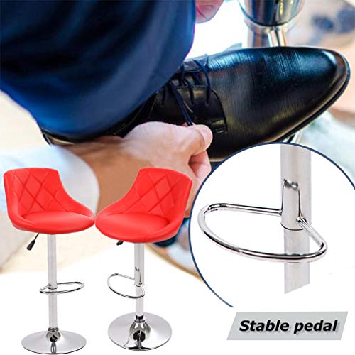 Counter Height Bar Stools Set Of 2 Barstools Swivel Bar Stool Height Adjustable Bar Chairs With Back Swivel Stool Pu Leather Kitchen Counter Stools Dining Bar Chairs #TOP5
