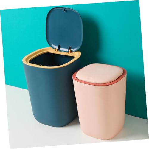 Papelera doméstica conveniente con tapa para cocina y baño miniatura 5