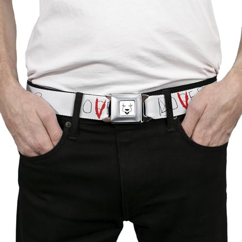 Buckle-Down Horror Movies Belt, Seatbelt Buckle Belt, It Chapter Two Loser Lover Quote, Mens Womens Kids Adjustable3
