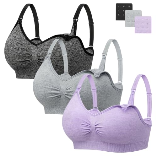 HBselect Sujetador Lactancia Mujer 3Pack Sujetadores Lactancia Sin Aros