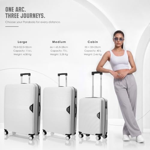 HRX Parabola Grey Polypropylene Hard Shell Suitcase - Image 8