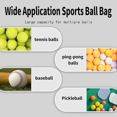 Sac de pickleball pour balles Generico avec grande capacité - 4