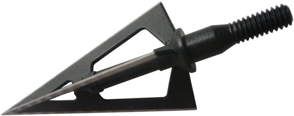 3pcs / 6pcs / 12pcs Fixed 3-Blade Broadhead 100 Grain Black Steel Tiro con L'Arco Broadhead per Arco Composto Frecce e dardi per Balestra per Caccia con Arco e Bersaglio