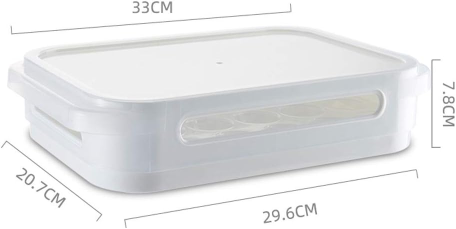Egg Holder for Refrigerator, Deviled Containers Large Plastic Tray for Fridge Kitchen Storage Clear with Lid