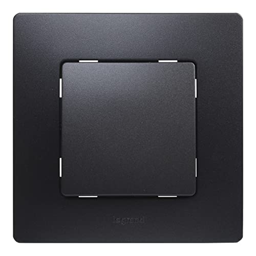 legrand 396494 commutateur 10a de la gamme niloé monoblock, mécanisme complet, noir