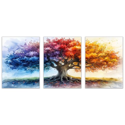 JGKBBSY(ւ͂ڂ) u[ACG[ 3Zbg A[gpl  G ۉ ̖؂̊G, JtȃOtBeBc[ A[gpl  G ۉ ̖؂̊G-40x60cmx3 z