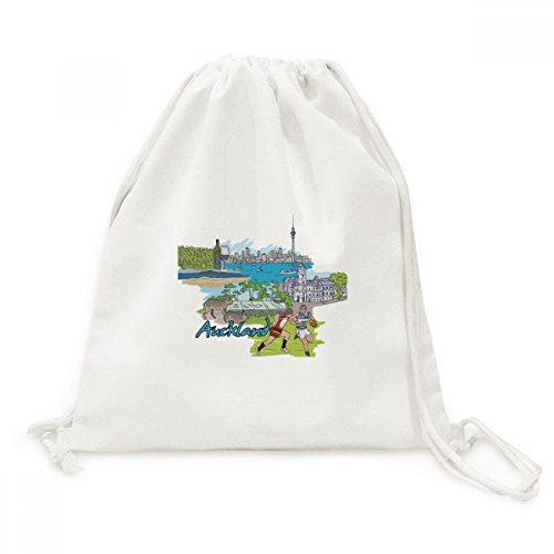 Sac de voyage Auckland en toile de football vin rouge un mini sac à cordon DIYthinker pratique