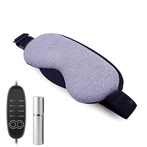 climatizada Ojo Máscara con USB Control de la temperatura y calendario alivio de antifaz para dormir ojo seco o cansado ojos noche dormir ojo con vapor caliente funda