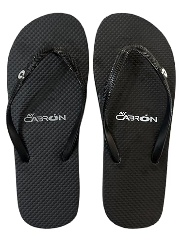 Ay Cabron™ Beach And Pool Flip-Flops Unisex Thong Sandals Shoes For Kids And Adults (BLACK, EU Footwear Size System, Adult, Numeric, Medium, 38)