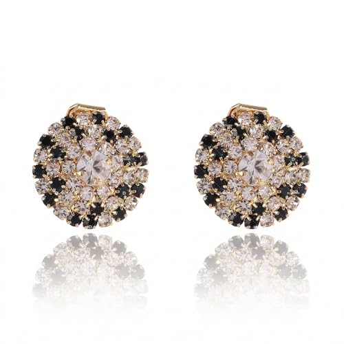 Boucles d'oreilles clip dorées strass : sublimez votre look de soirée chic