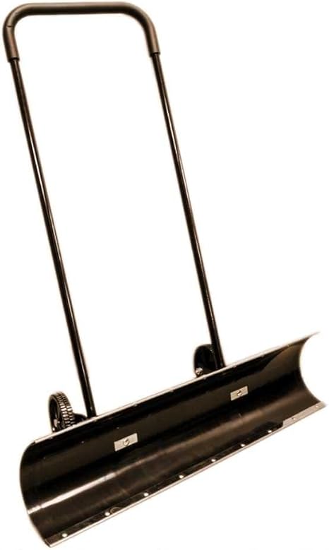 Review B.O.S.Part 36” Wheeled Snow Shovel Pusher Wheels 36 Inch Angled Reversible ABS Plastic