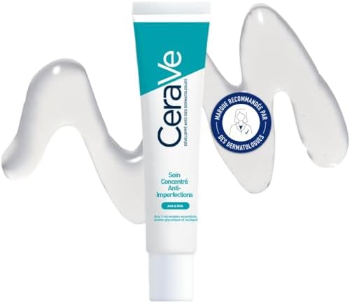 CeraVe - Soin Concentré Anti-Imperfection - Réduit les Imperfections, Resserre les Pores Dilatés - AHA-BHA + Acide Hyaluronique + 3 Céramides - Peau à Tendance Acnéique - 40 ml