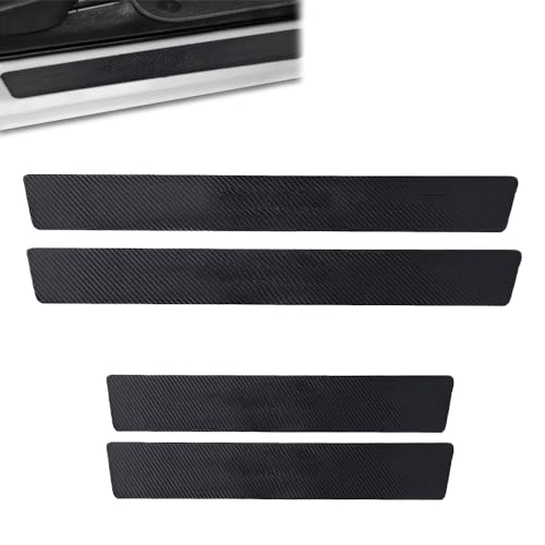 Image of 4Pcs Car Door Carbon Fibre Sill Edge Anti-Scratch Guard Protector Accessories For Ford | Datsun | Jeep | Mg | Chevrolet | Jaguar | Citroen | Nissan