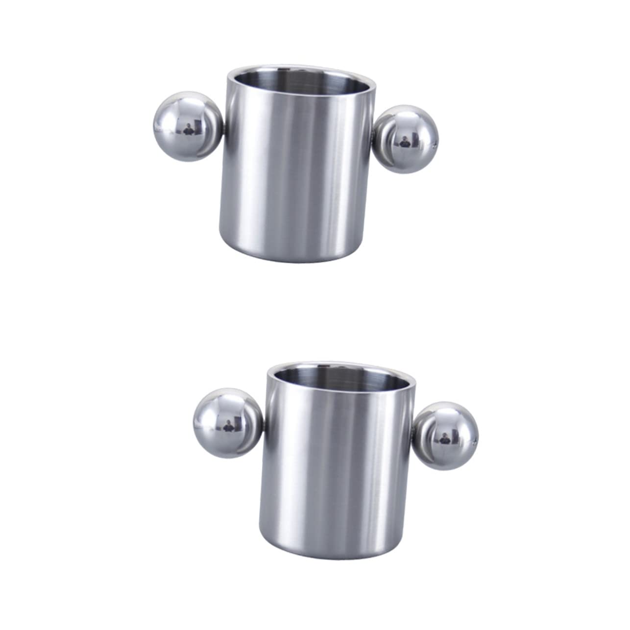 Hemobllo Lot De 2 Gobelets À Double Paroi En Acier Inoxydable Pour Camping Randonnée Eau Café Usage Domestique