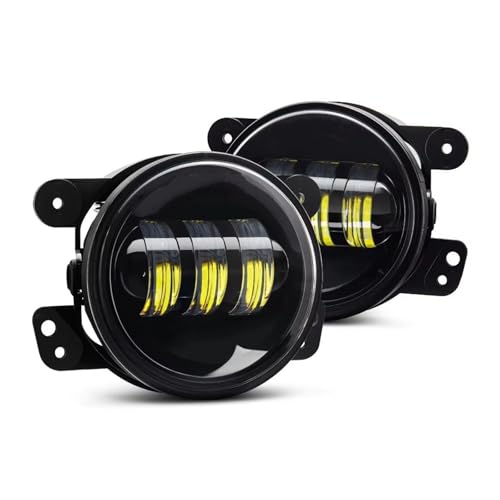 Feux antibrouillard LED 4 pouces pare-chocs avant 30W compatible Jeep Wrangler JK 2007-2017