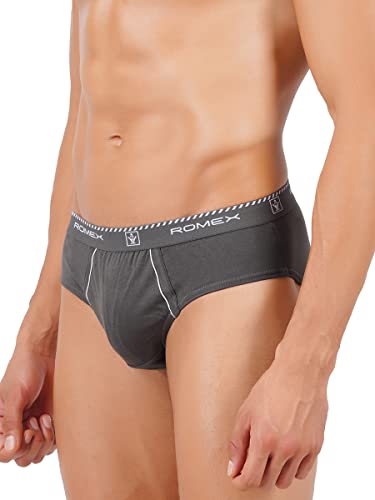 Image of RAMRAJ COTTON Men Pack Of 4 Solid Cotton Briefs | Soft Stretch Outer Elastic Waistband | Comfortable Daily Innerwear