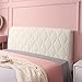 Housse De Tête De Lit, Couvre-tête De Lit Velours Épaissir Élasticité Couverture De Protection De La Tête De Lit Housse De Décoration De Dossier pour Têtes De Lit Simples Doubles,Beige-150CM