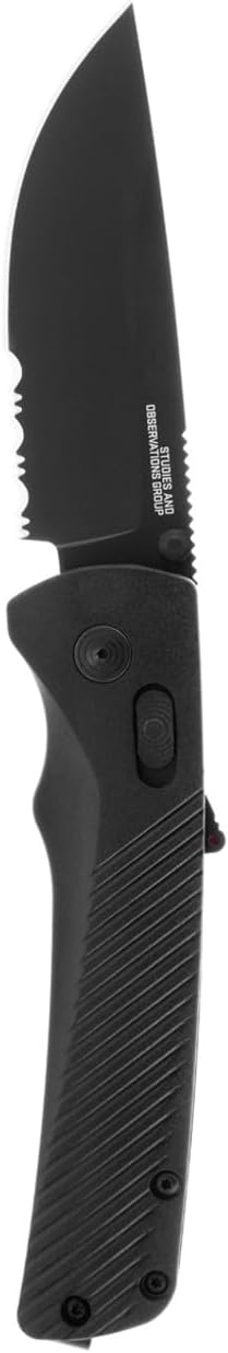 Flash AT Daily Carry Ambidextrous Partially Serrated Pocket Folding Knives Ergonomic Handle D2 Steel Blade