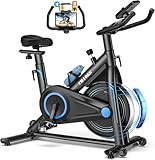 CHAOKE スピンバイク エアロバイク 【Zwift/アプリ連動/静音/マグネット負荷調整/組立簡単/5年保証】フィットネスバイク 室内バイク 自宅用 耐荷重160Kg タブレットホルダー・快適サドル付き 有酸素運動 ダイエット器具 日本語説明書付き