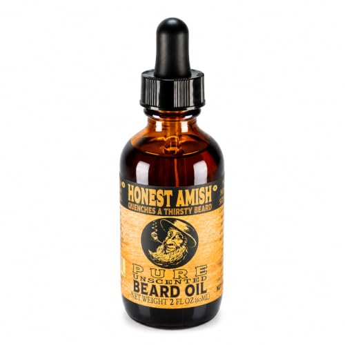 Honest Amish Beard Oil for Men, Fragrance Free 2 oz