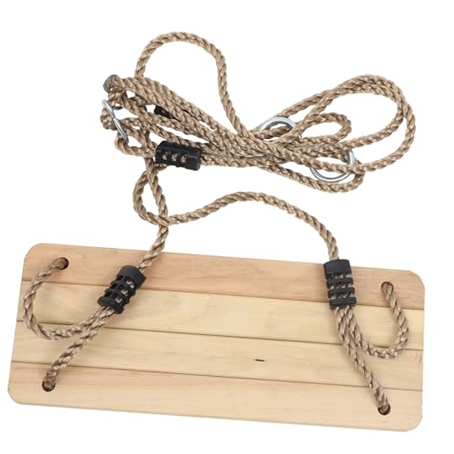 CLISPEED Wooden Swing Chair Rope Swing for Boys and Girls Pine Wood Indoor Outdoor Backyard Garden Play Set Attachment for Children