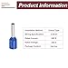 MECCANIXITY 250 Pcs Insulated Ferrule Electrical Wire Connectors Wire Terminals Wire Crimp Connector Kit 14 AWG for Electrical Projects Industrial Chemical Industry, Blue