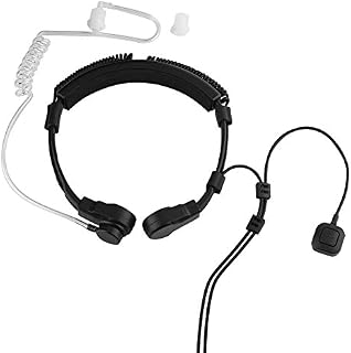 Throat Mic Headset, Acoustic Tube Throat Mic Earphone Microphone Air Conduit PTT Headphones for BaoFeng UV-5R BF-888S Walkie Talkie